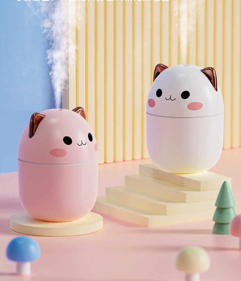 200ml Air Humidifier, Aroma Diffuser With Night Light, Rechargeable And Refillable