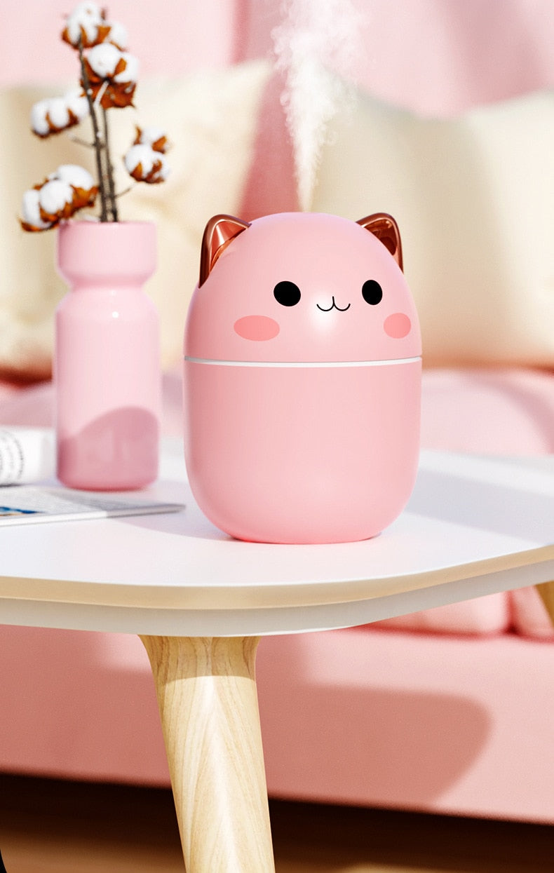 200ml Air Humidifier, Aroma Diffuser With Night Light, Rechargeable And Refillable