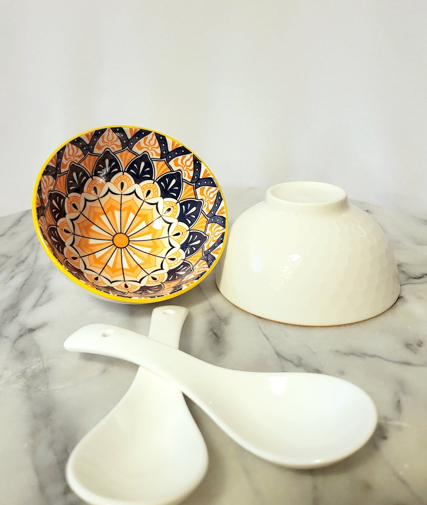 2 Bowl, Ramen Bowls, Geometric Design Gift Set