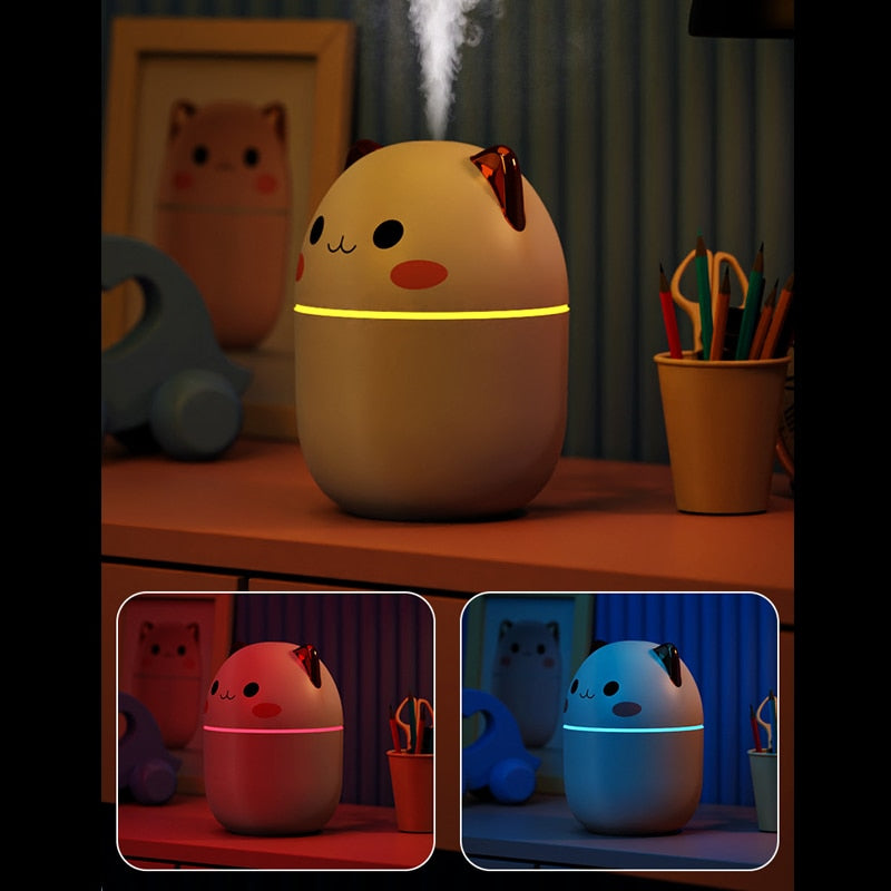 200ml Air Humidifier, Aroma Diffuser With Night Light, Rechargeable And Refillable