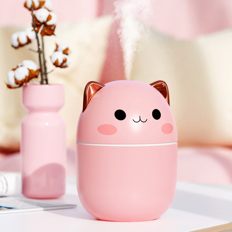 200ml Air Humidifier, Aroma Diffuser With Night Light, Rechargeable And Refillable