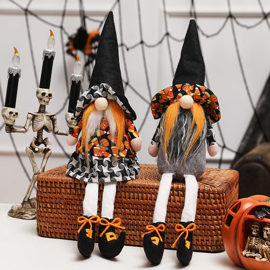 Candy Corn, Long Legged Halloween Gnome