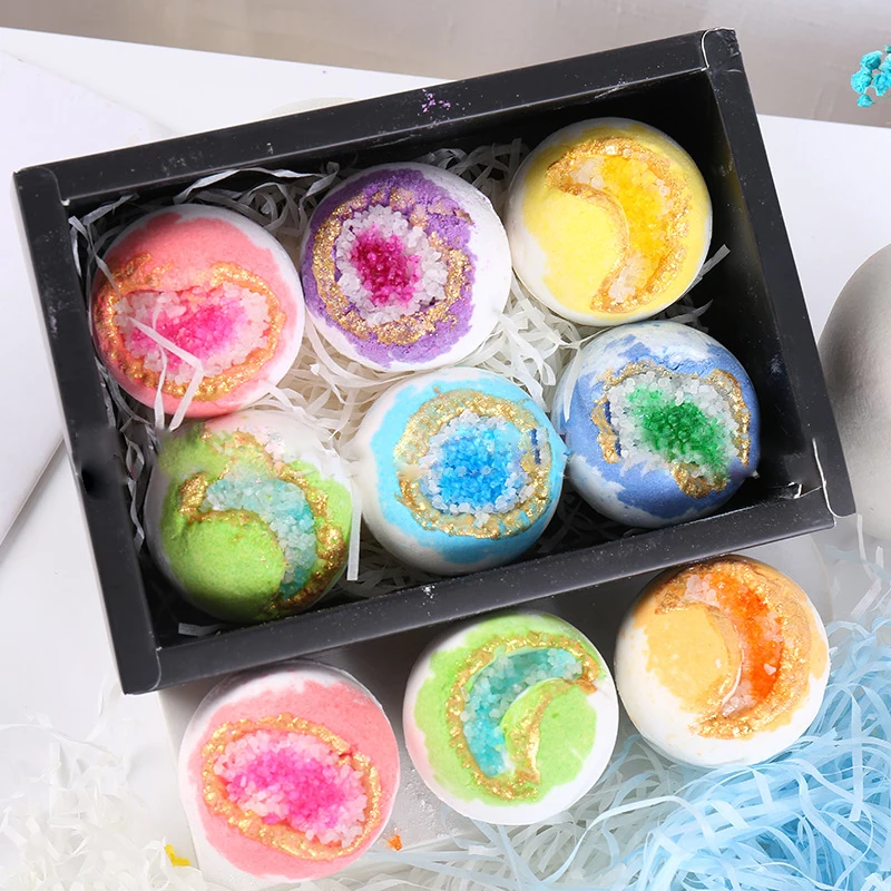 Bath Bomb Geode Crystal, 6-piece set