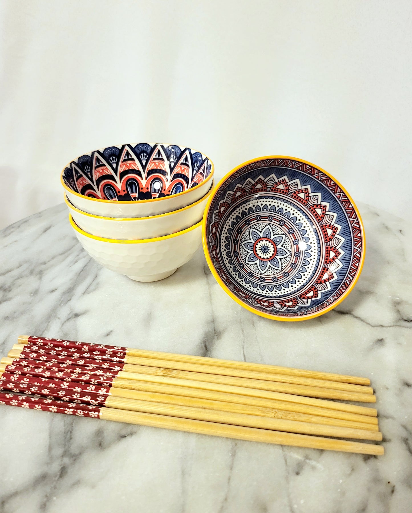 4 Bowl Ramen Bowl, Gift Set