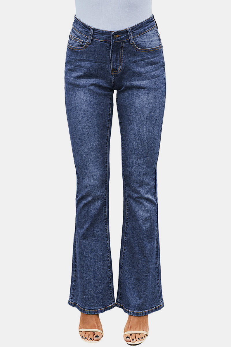 High Rise, Flare Skinny Jeans