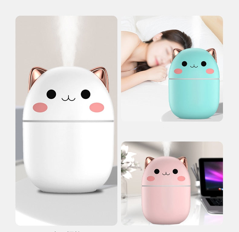 200ml Air Humidifier, Aroma Diffuser With Night Light, Rechargeable And Refillable