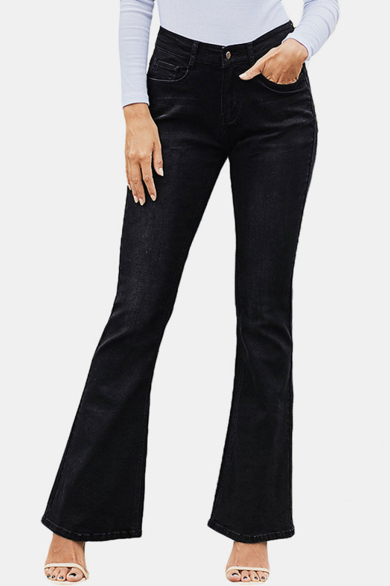 High Rise, Flare Skinny Jeans