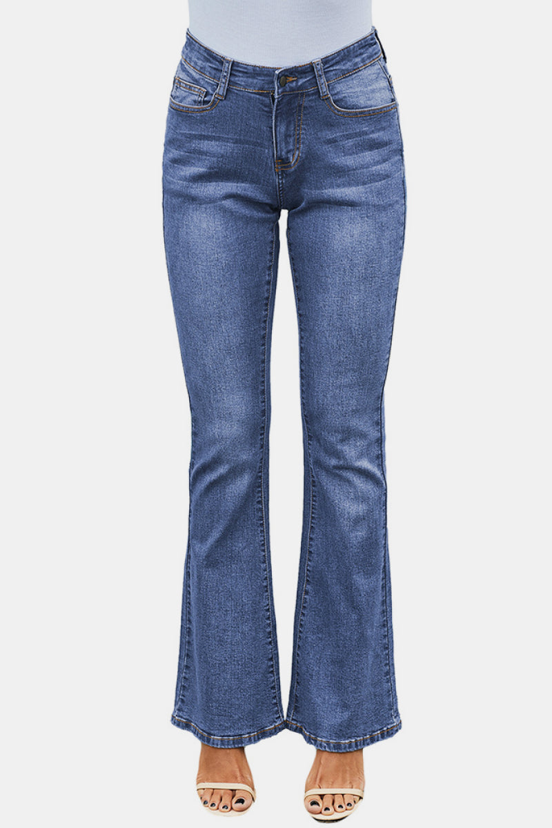 High Rise, Flare Skinny Jeans