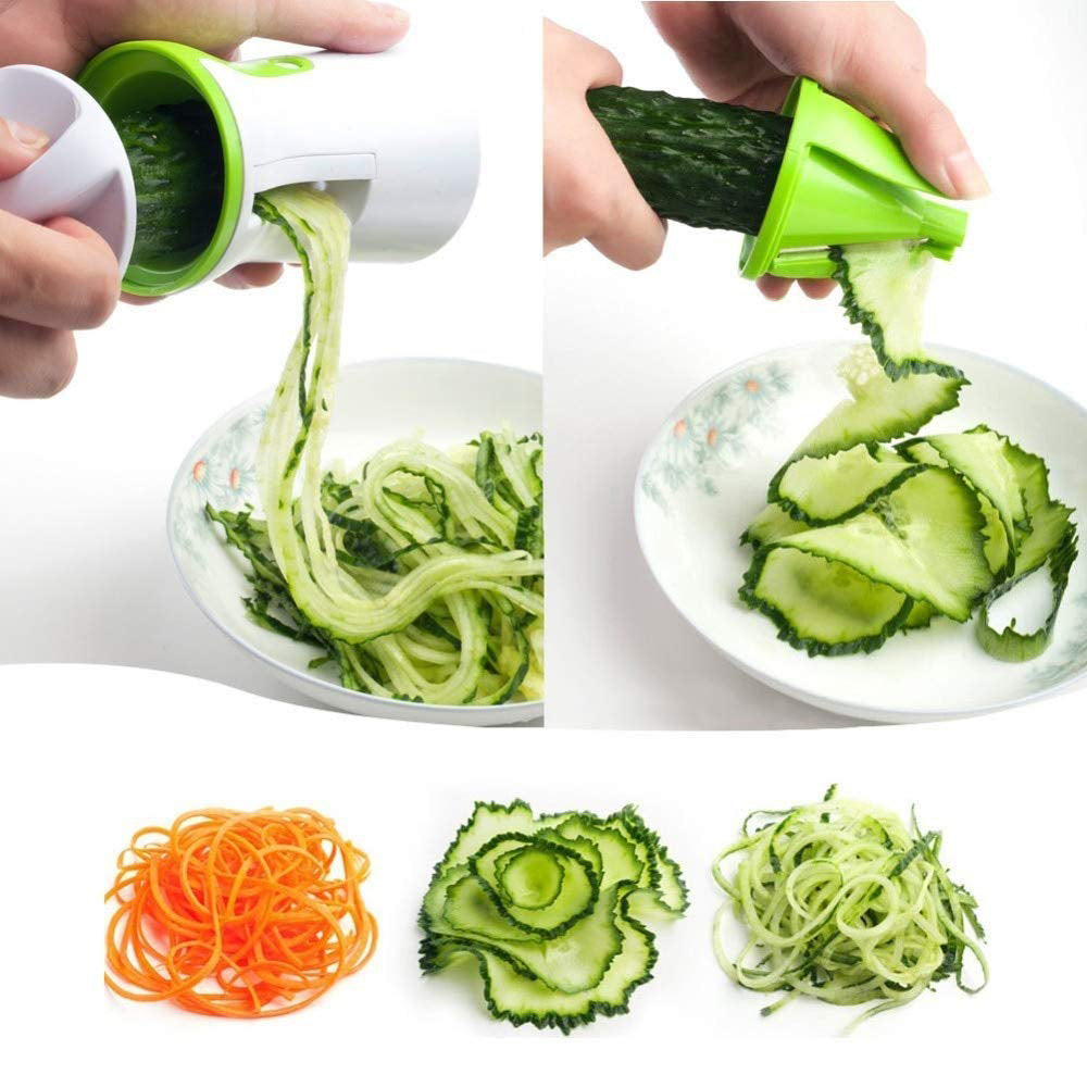 Portable Vegetable Slicer Handheld Spiralizer Peeler, Kitchen Accessories